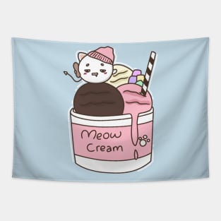 Meow cream Tapestry