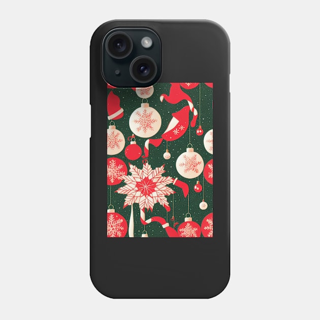 Christmas Seamless Pattern, Christmas Decorations #22 Phone Case by Endless-Designs