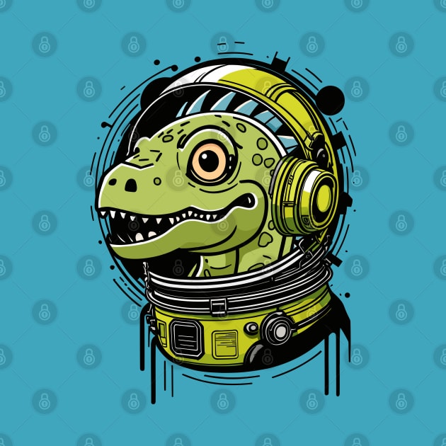 Astronaut Dinosaur by anderleao