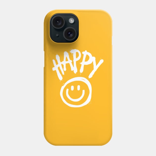 Happy Face Graffiti Phone Case by Juliet & Gin