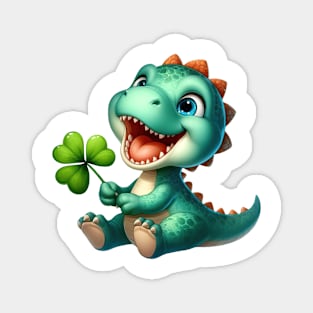 Clover Dino St Patricks Day Magnet