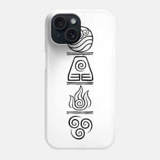 The Four Elements (Black) Phone Case