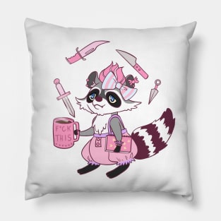 Fairy Kei Raccoon Pillow