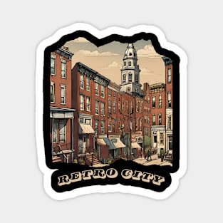 RETRO CITY BALTIMORE DESIGN Magnet