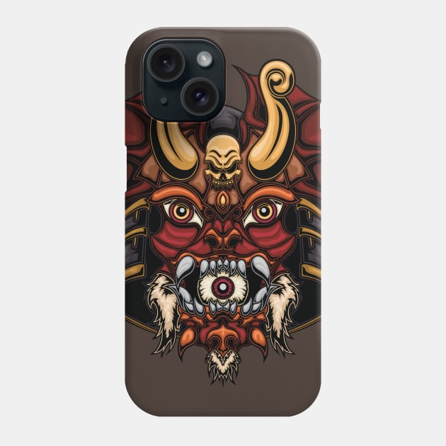 Mistic Mask Ogobei, Northern General Dragon Phone Case by BJManchester