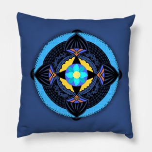 Amazing Art Deco Mandala Pillow