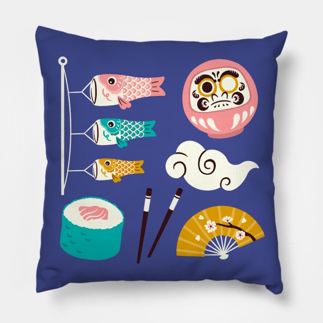 Japanese mix Pillow by paulagarcia