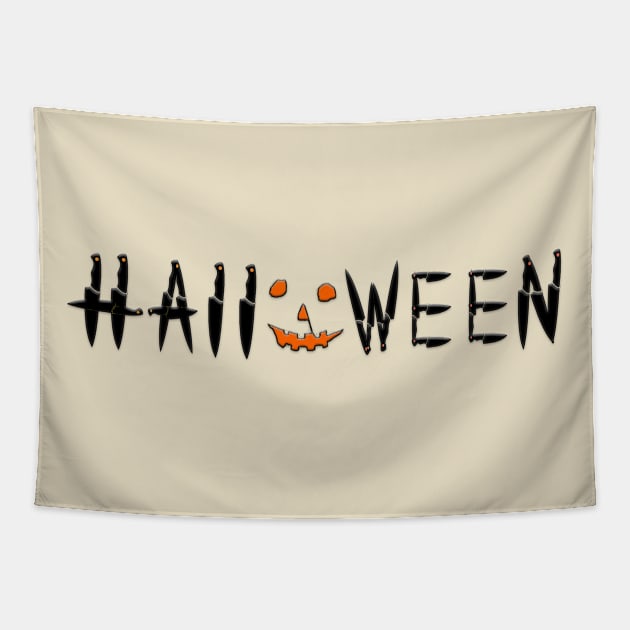 Knife Halloween Tapestry by PSR Designs