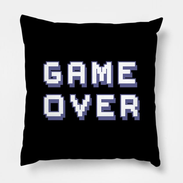 Game Over - cool gaming sticker Pillow by LR_Collections