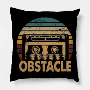 Graphic Obstacle Lovely Name Flowers Retro Vintage Styles Pillow