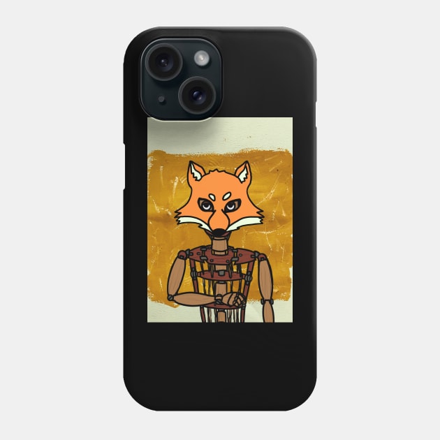 Immerse in Artistry: NFT Character - PuppetMask Expressionist by Leonardo da Vinci on TeePublic Phone Case by Hashed Art