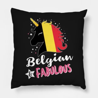 Belgian & Fabulous Unicorn Pillow