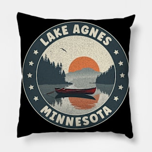Lake Agnes Minnesota Sunset Pillow