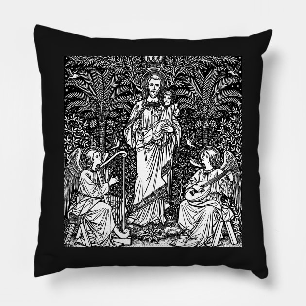 St. Joseph with the Child Jesus Pillow by DeoGratias