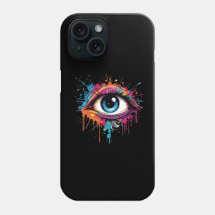 Abstract Watercolor Painting Third Eye Splash Paint Phone Case