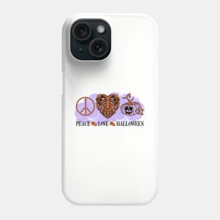 Peace Love Halloween Phone Case