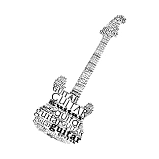 Typographic guitar T-Shirt