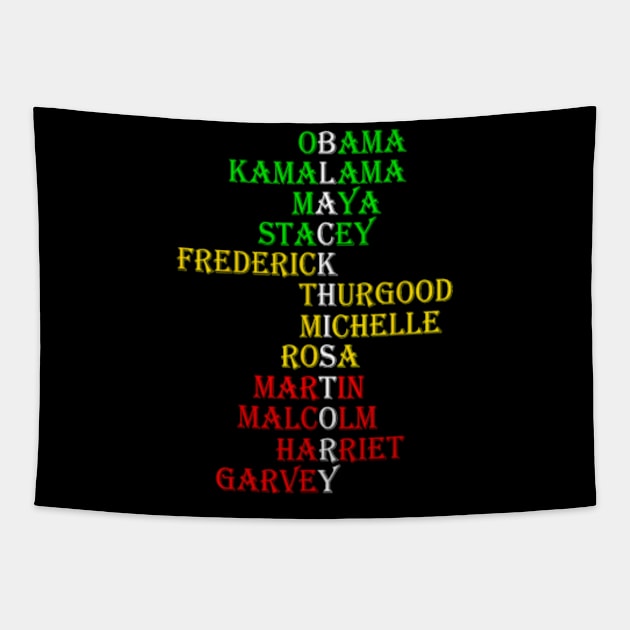 Black History Month Dream Like Leader African Black Pride Tapestry by marchizano