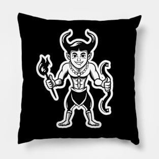 Cute Little Tribal Archer Warrior Pillow