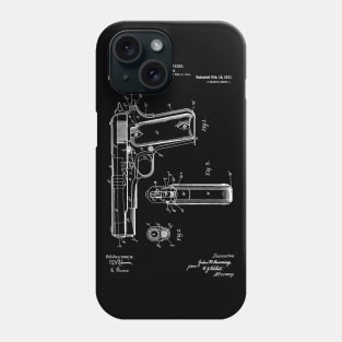 1911 Pistol Patent (white) Phone Case