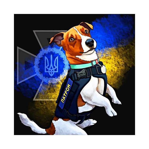 Sapper Dog Stand Ukraine The Profit Go to Help Ukrainian Children Affected by Military Aggression by ZiggyPrint