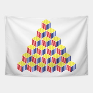 Cube 3D Geometric Pattern Tapestry