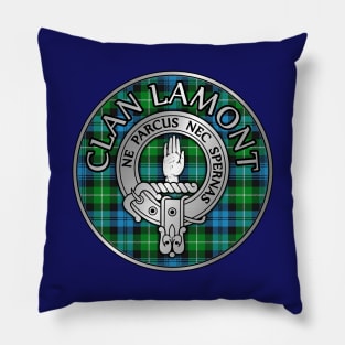 Clan Lamont Crest & Tartan Pillow