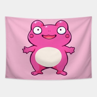 Baby Pink Anime Frog In Kawaii Aesthetic Tapestry