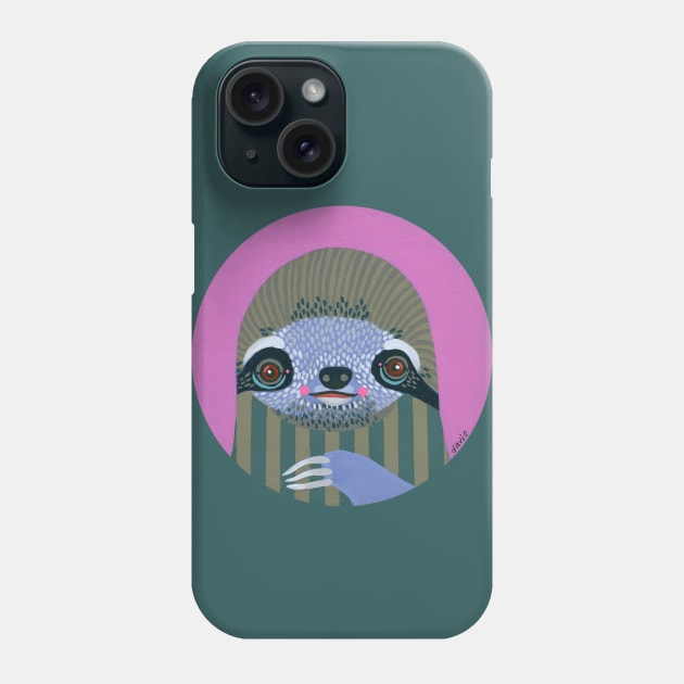 Sloth Phone Case by jenniferdavisart