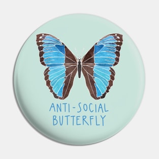 Anti-Social Butterfly Pin