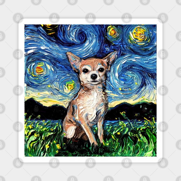 Chihuahua Night Magnet by sagittariusgallery