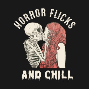 Horror Flicks And Chill Scary Movie Night T-Shirt