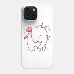 cute elephant unicorn Phone Case