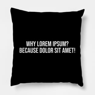 Funny lorem ipsum typography Pillow