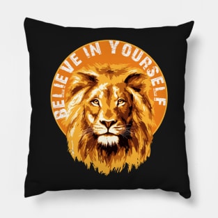 Believe in yourself, Motivational Quotes, Aesthetic Quotes Pillow