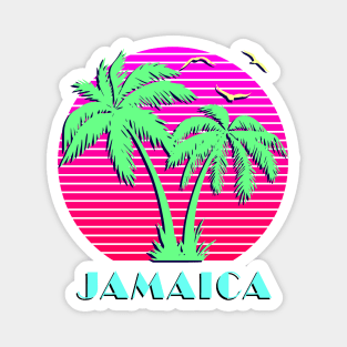 Jamaica Palm Trees Sunset Magnet