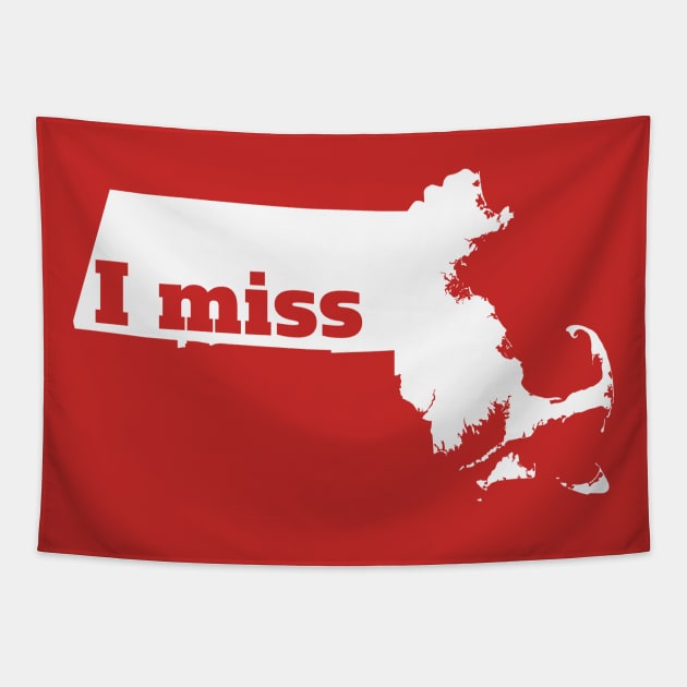 I Miss Massachusetts - My Home State Tapestry by Yesteeyear