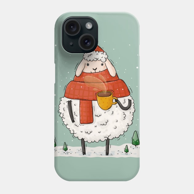 Warm Fluffy Sheep Phone Case by Tania Tania