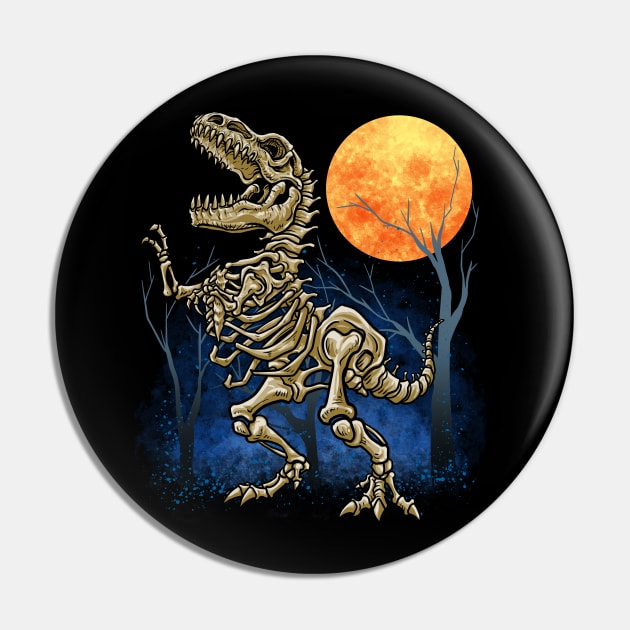 Dinosaur Fossil Skeleton Pin by BDAZ