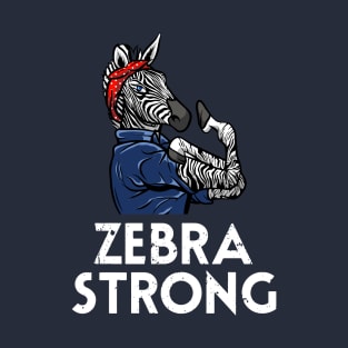 Ehlers-Danlos Syndrome. Rosie the Riveter Zebra Strong EDS T-Shirt