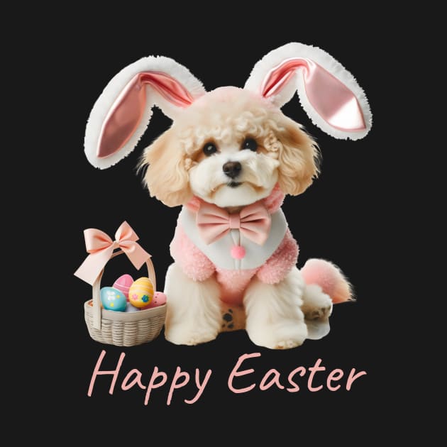 Easter bunny maltipoo by Ingridpd