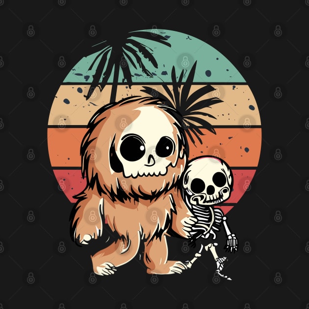 Cute Kawaii Anime Skeleton Sasquatch Bigfoot by Outrageous Flavors