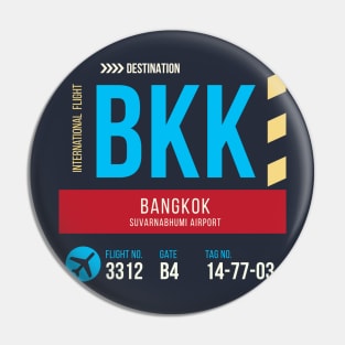 Bangkok Airport Stylish Luggage Tag (BKK) Pin