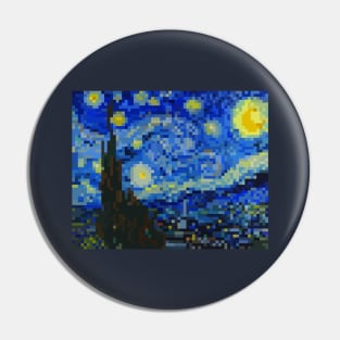 Pixely Starry Night Pin