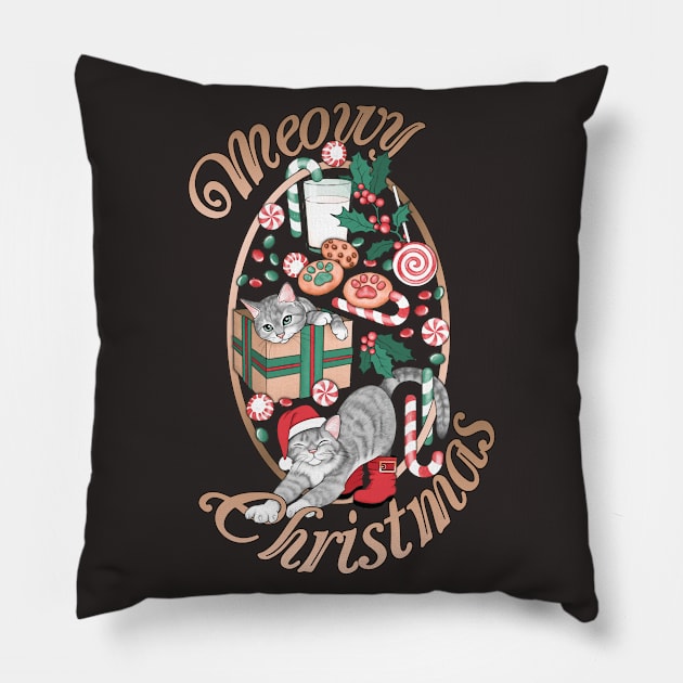 Season's Greeting's from Santa Claws Pillow by PerrinLeFeuvre