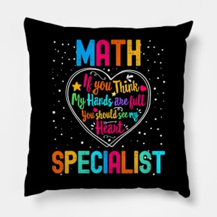 Math Specialist Appreciation Week Back To School Heart Pillow