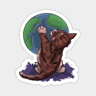 Kitten and Earth Magnet