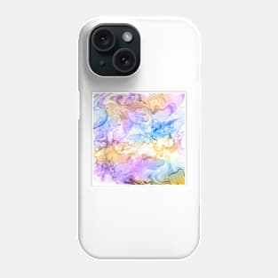 Alcohol Ink swirl - Purple, blue and yellow Phone Case