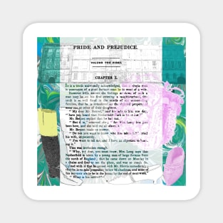 Jane Austen Pride and Prejudice Collage Magnet