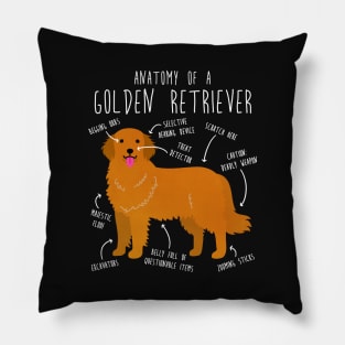 Golden Retriever Anatomy Pillow